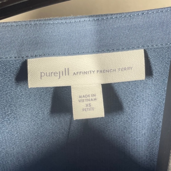 NEW J Jill Dress Womens XS petite blue terry cloth casual classic - Picture 4 of 10